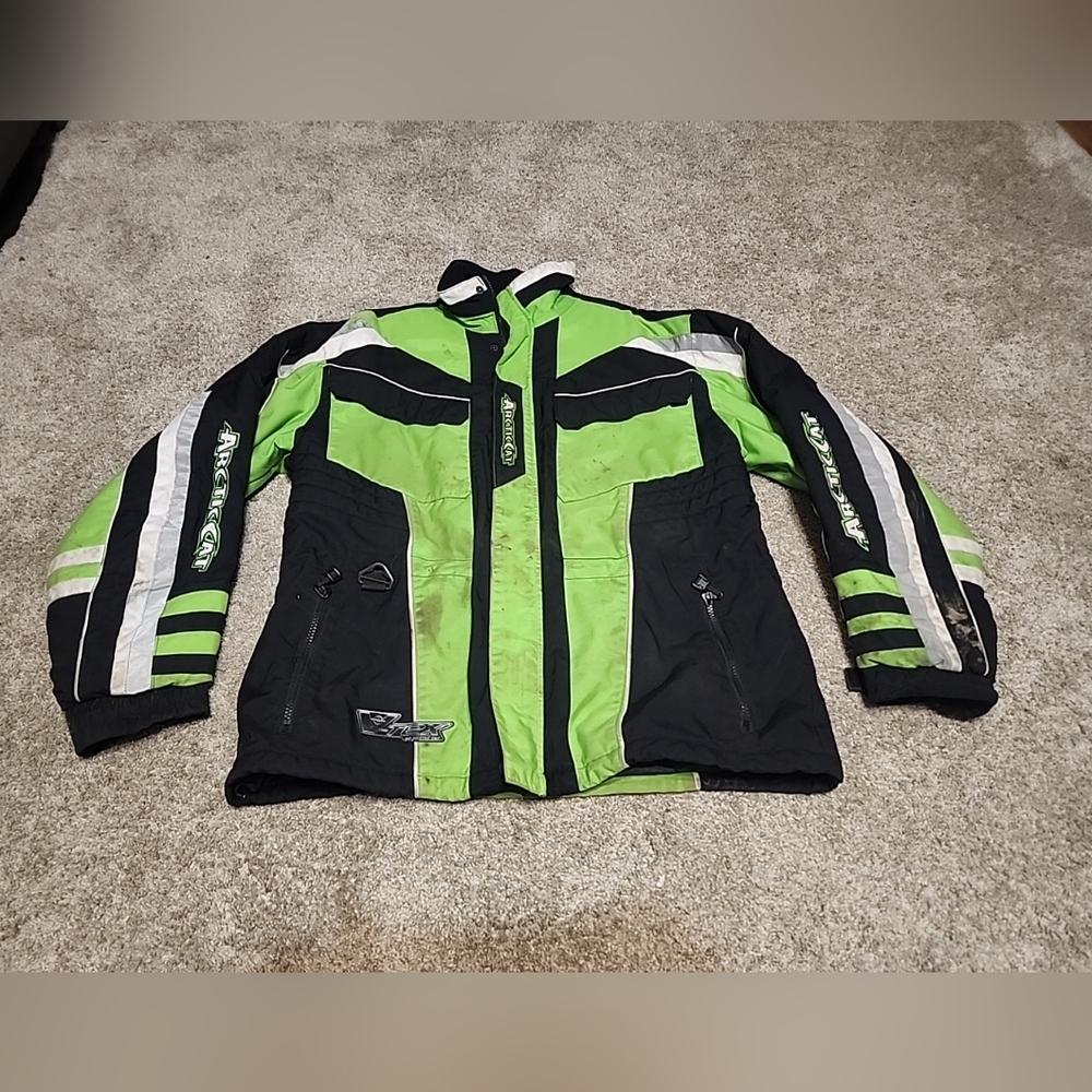 Arctic Cat V-Tex Snow Mobile Jacket Mens Green Large